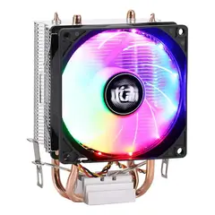 GENERICO - Disipador CPU con ventilador RGB y base de cobre para AMD
