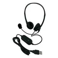 GENERICO - Audífonos con cable USB para call center