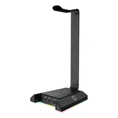 GENERICO - Soporte para audífonos RGB USB 3.5 negro