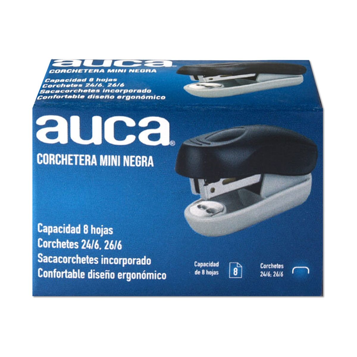 AUCA - Corchetera Mini Negra Auca 8Hj