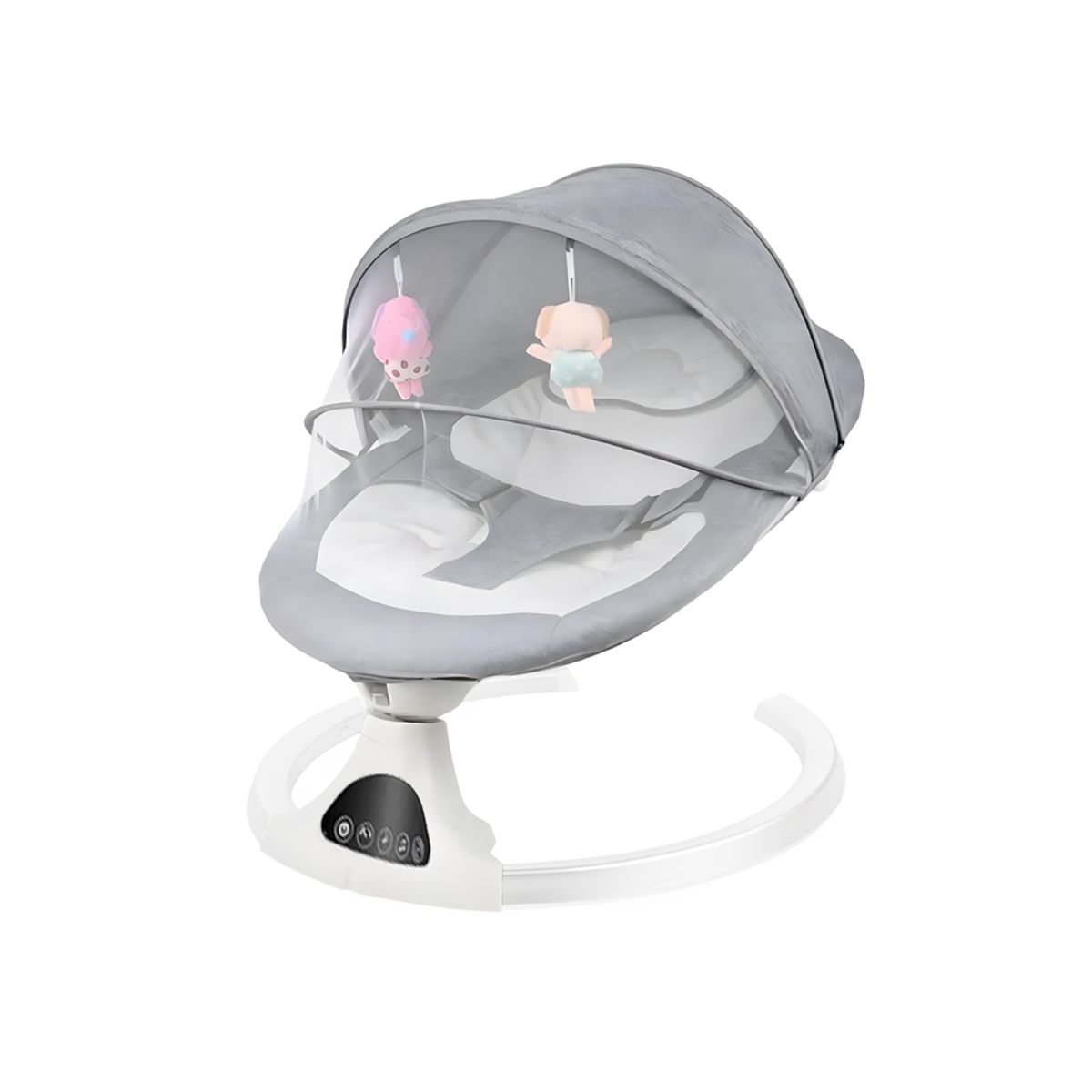 BABYMINE - Silla Mecedora Para Bebé Swing Gris - BABYMINE