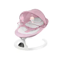 BABYMINE - Silla Mecedora Para Bebé Swing Rosado -