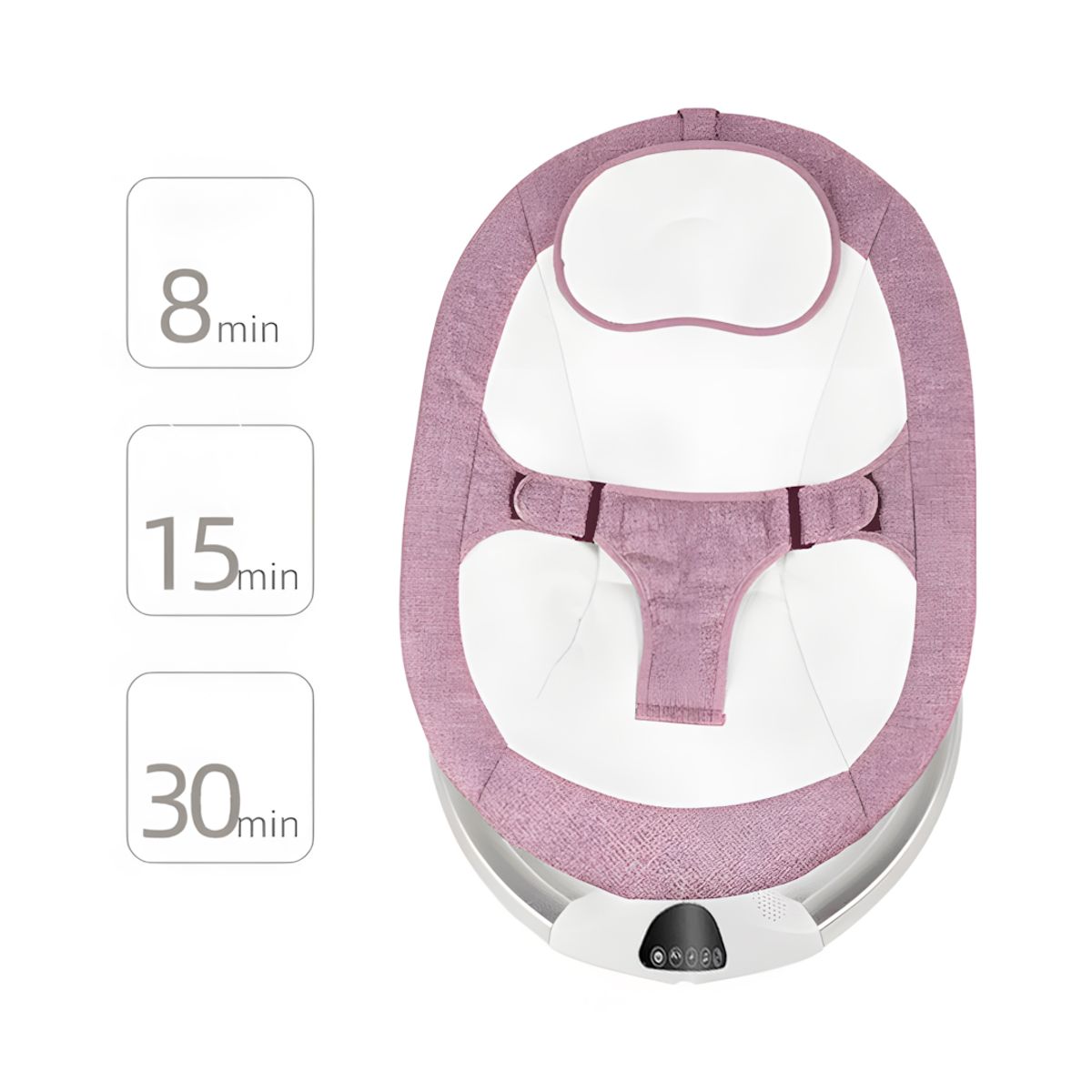 BABYMINE - Silla Mecedora Para Bebé Swing Rosado - BABYMINE