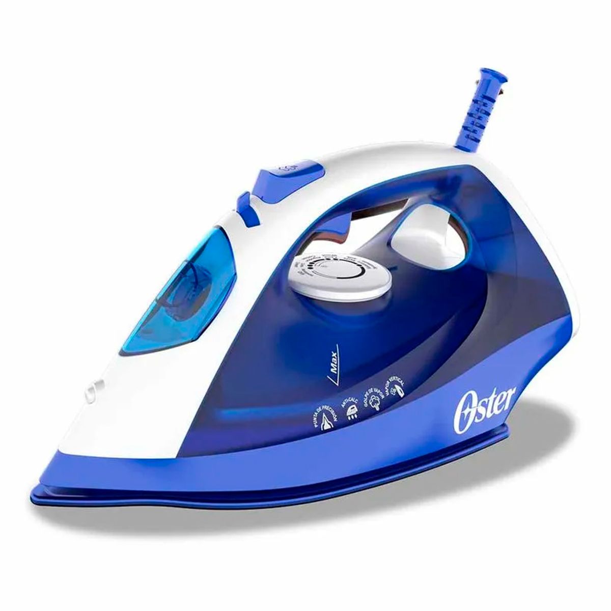 OSTER - PLANCHA DE VAPOR ELECTRICA ANTIADHERENTE 1250W AZUL OSTER