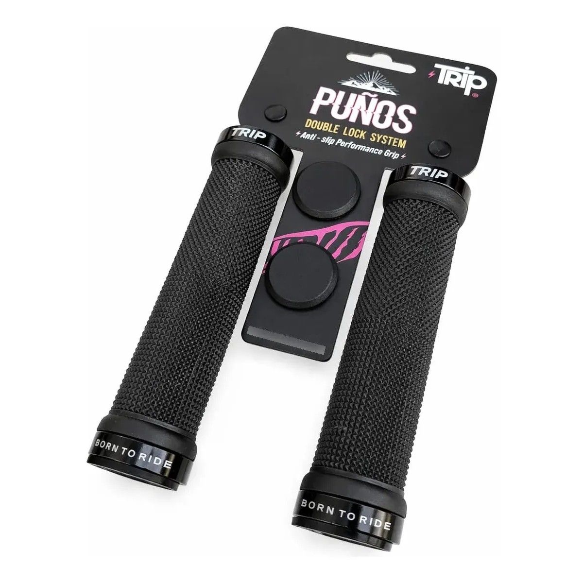 GENERICO - Puños De Bicicleta Trip Grips Doble Ring Negronegro BELUG