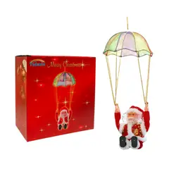 FLIPEREX - Viejo Pascuero Santa Con Paracaidas Decoracion Navidad
