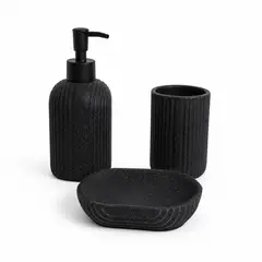 COLETTE - Set de Accesorios de Baño 3 Piezas Cerámica Calme