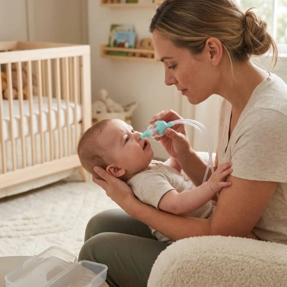 GENERICO - Aspirador Nasal Higiénico de Silicona para Bebes