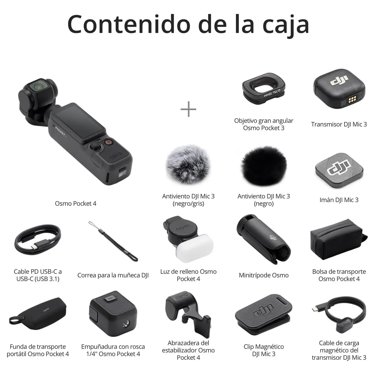 DJI - Cámara para videovlogs Pack para Creadores Dji Osmo Pocket 4