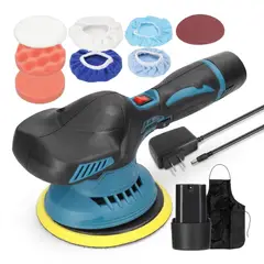 MOVI - Pulidora Y Enceradora Inalámbrica 12V De Autos Y Hogar + Kit