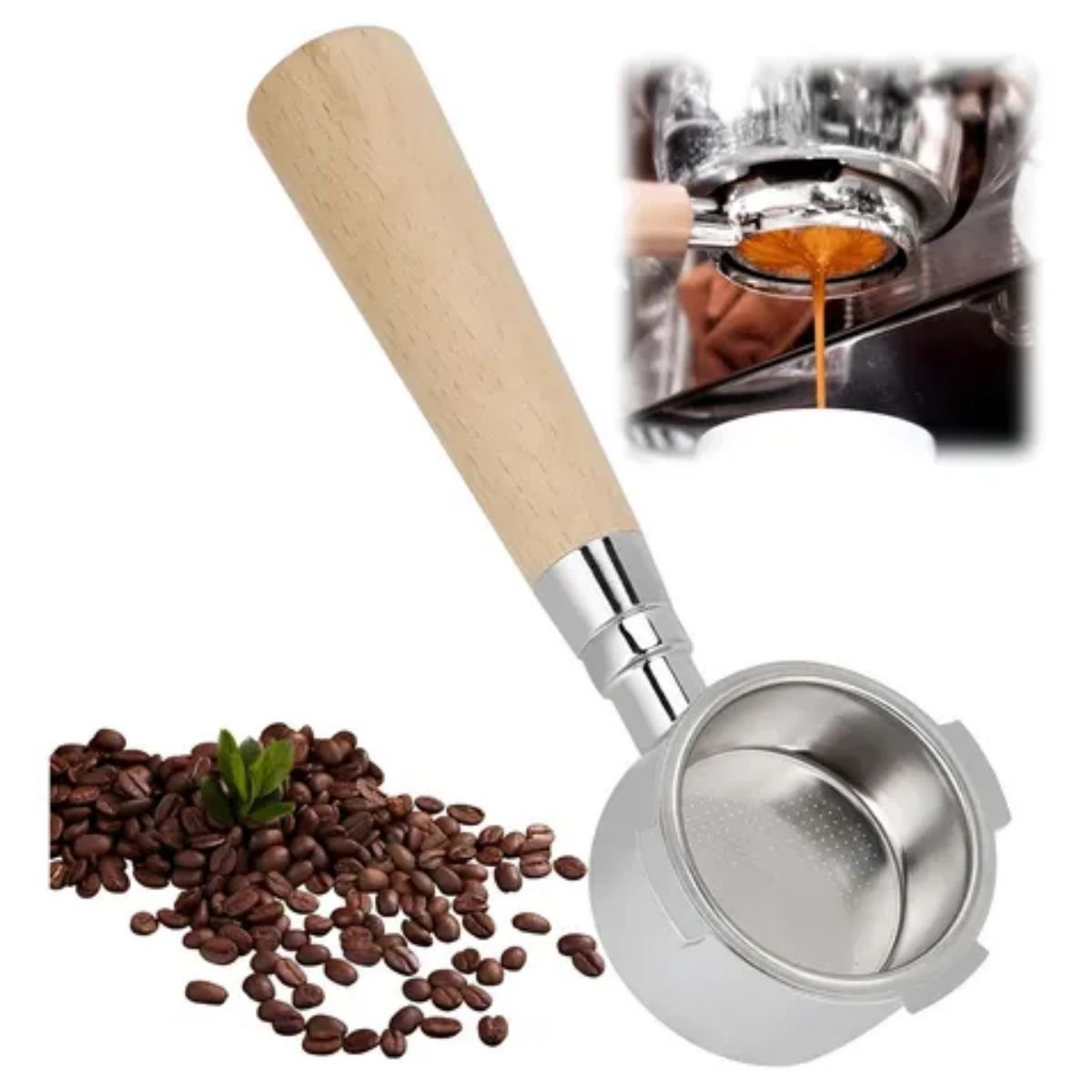 GENERICO - Portafiltro Sin Fondo 51 Mm Cafeteras Para Delonghi Espresso