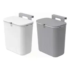 TSKY CHILE SHOPPING - 2pcs Cubo de Basura Colgante 10Lts para Interior y Cocina,Cesto de Basura de Pared de Cocina