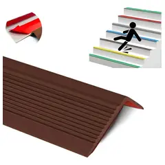 KUANGYE - Grada Goma Estriada Protector De Borde Escalera 3m