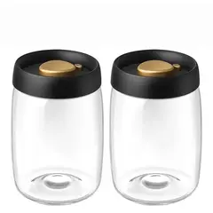 RHOMIE - Set de 2 Frascos de Vidrio al Vacío 1200ml para Café de Especialidad