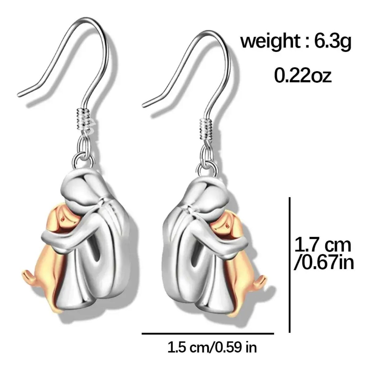 GENERICO - Aros Mujer Perro Pendientes Plata 925 Joya Mujer Regalo
