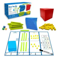 KUANGYE - Bloques Base 10, Base 1000 Singapur, 132 Piezas, Bloque Colores