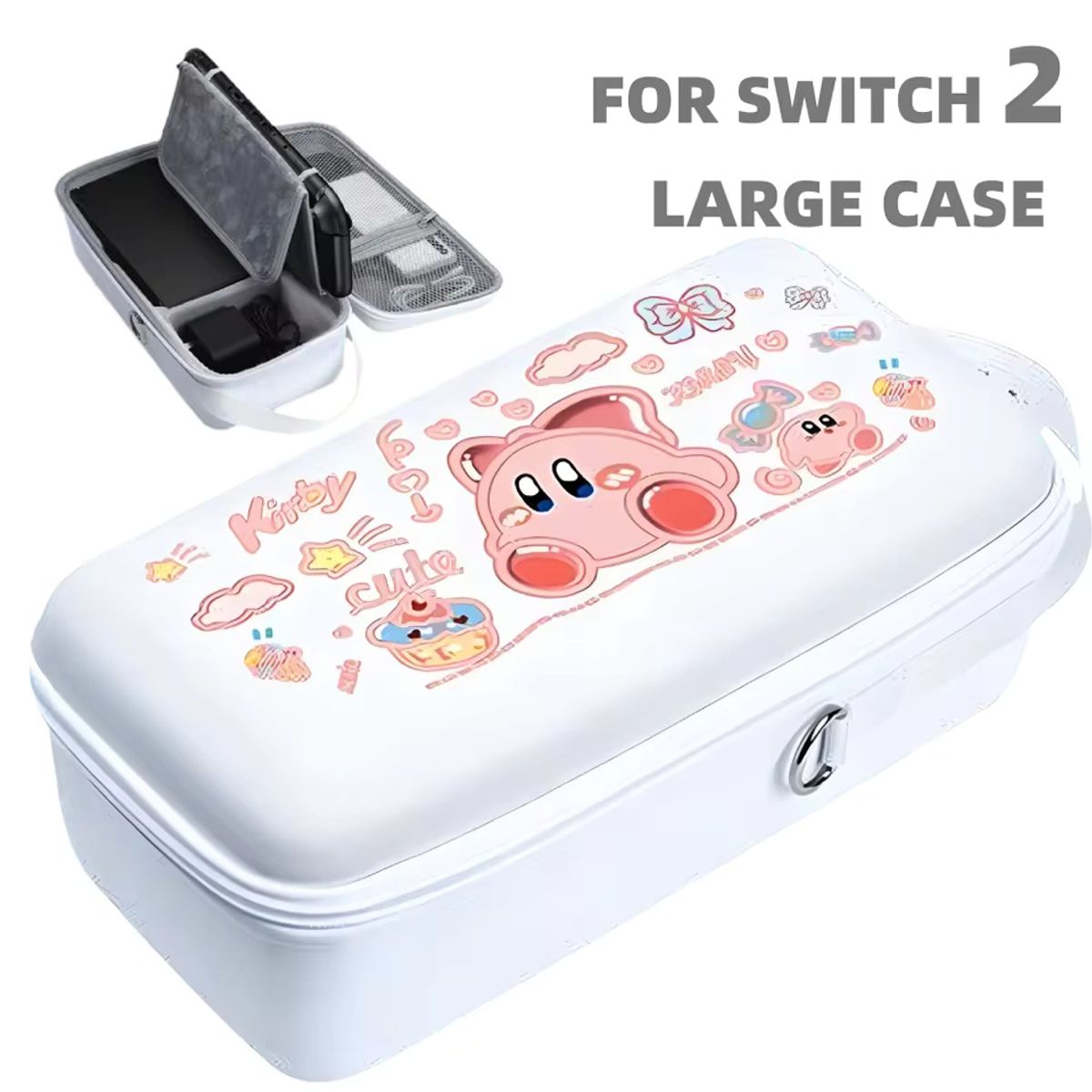 CORRERREY - Nintnedo Switch 2 paquete de almacenamiento multifuncional portátil Kirby