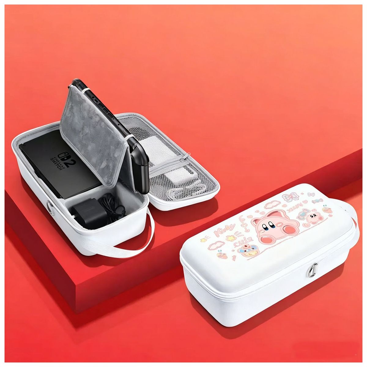 CORRERREY - Nintnedo Switch 2 paquete de almacenamiento multifuncional portátil Kirby
