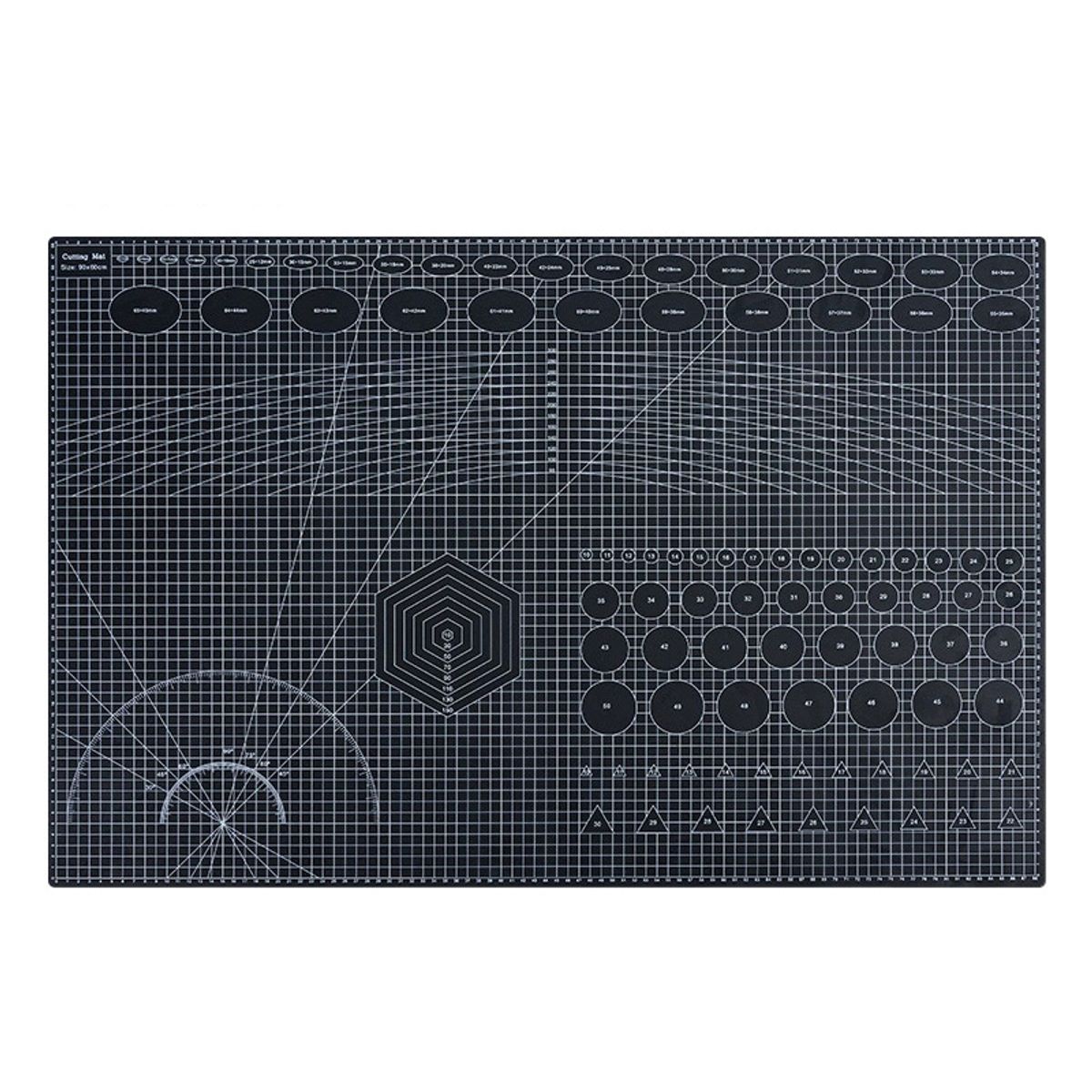 KUANGYE - Bases De Corte A1 Ángulos 90x60cm Tabla Salvacortes Color Negro