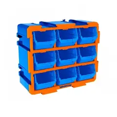 WADFOW - CONTENEDOR APILABLE PARA ALMACENAMIENTO - 9 PIEZAS