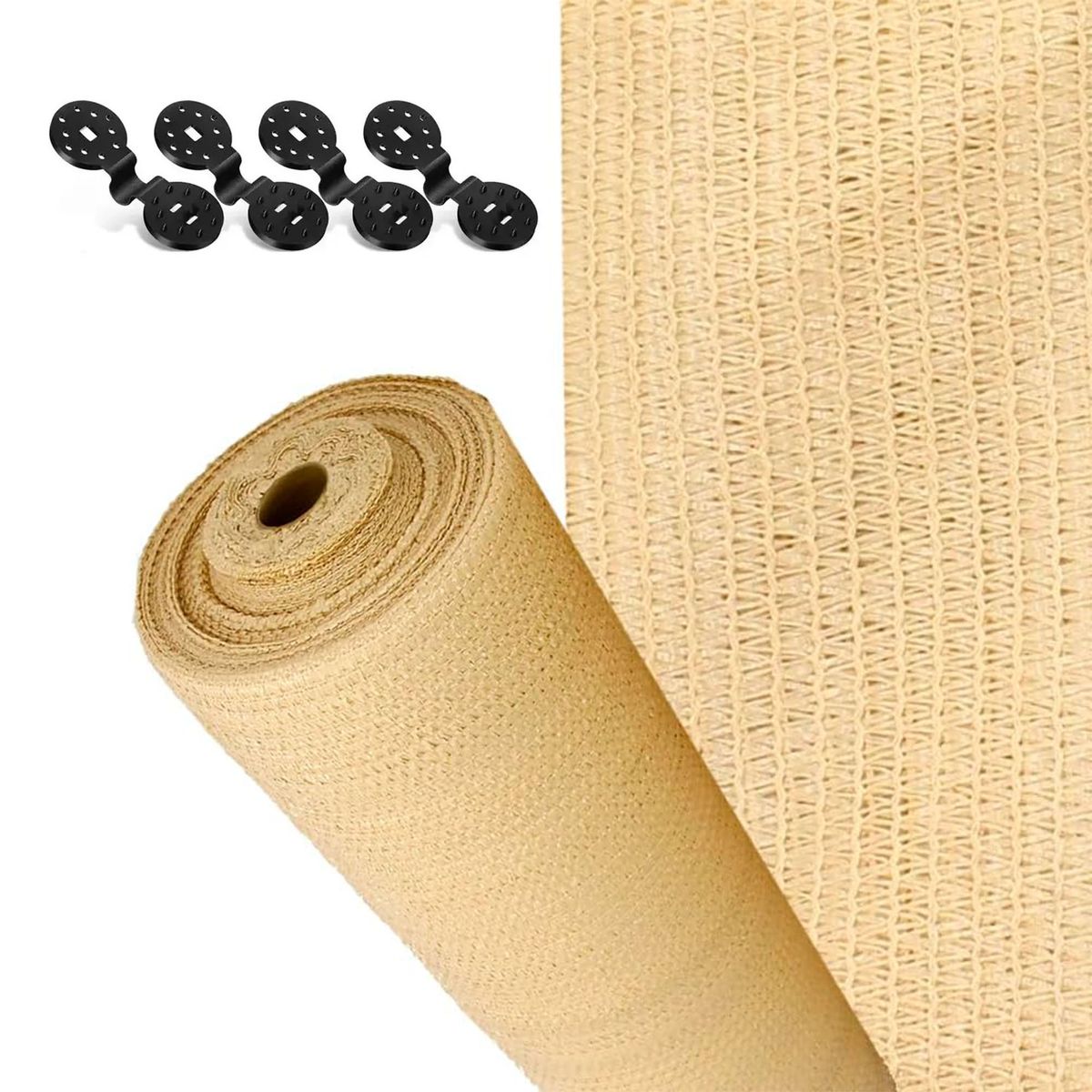 TSKY CHILE SHOPPING - Malla Sombra Raschel 70% - 4.2x10 Mts, Fácil Instalación, Resistente y Duradera, con Broches 40pcs