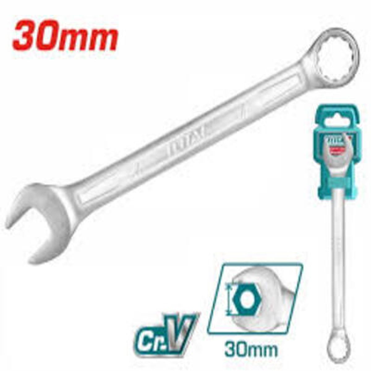 TOTAL TOOLS - LLAVE PUNTA CORONA 30MM TOTAL