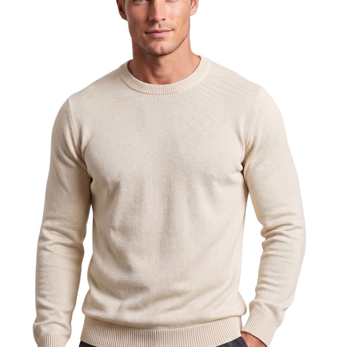 LOOK SHOP - Sweater Tejido Hombre Cuello Redondo Colores 188