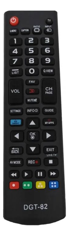 GENERICO CONTROL REMOTO SMART TV LCD COMPATIBLE CON TV LG + PILAS
