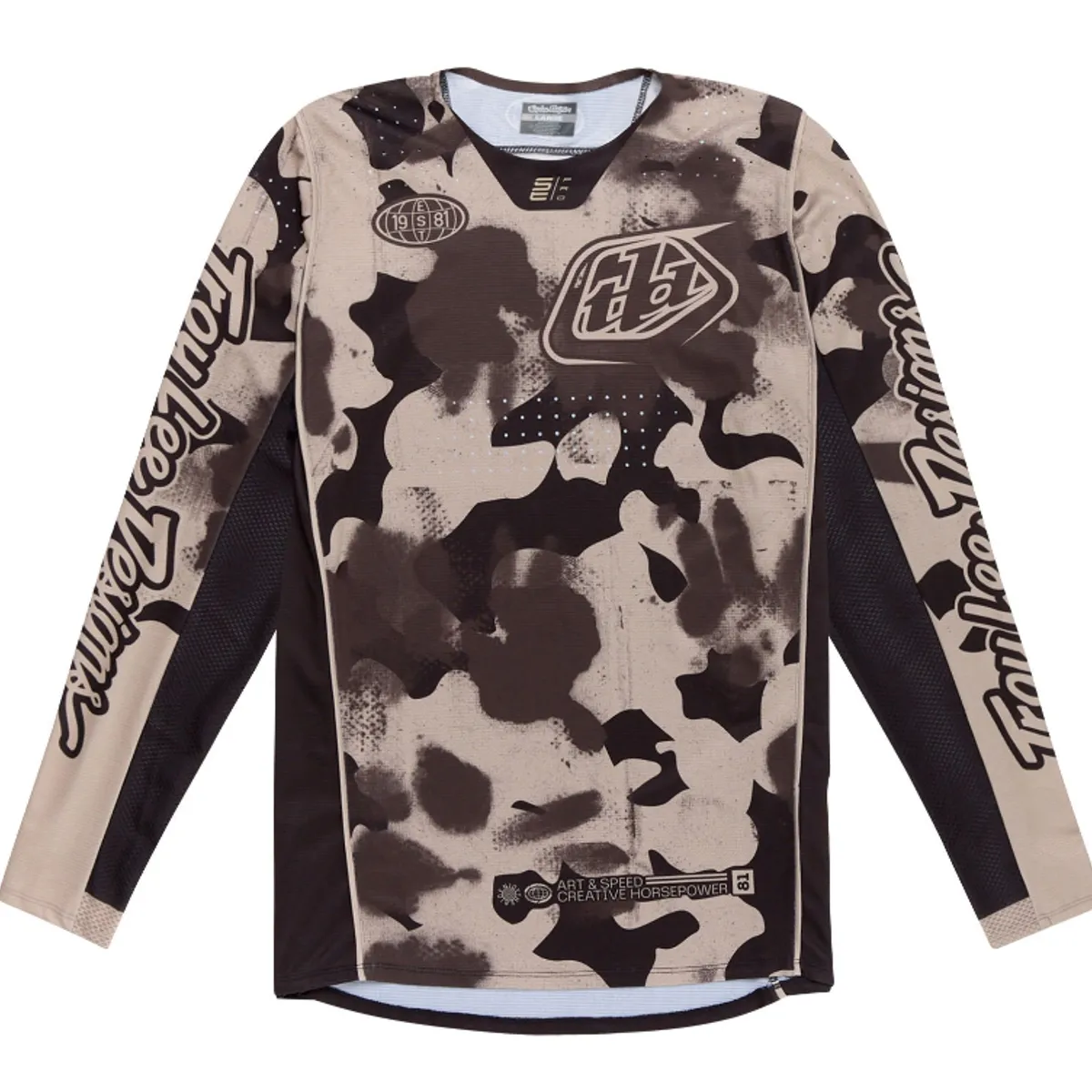 TROY LEE DESIGNS - Troy Lee Designs Polera de Moto SE Pro Blotted Phantom  Taupe