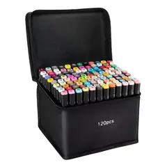 TOUCH - Set Plumones Marcadores 120 Colores Doble Punta con Estuche