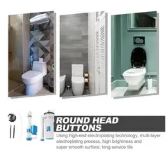 GENERICO - Sistema para wc Con Botón Fitting 20cm Válvula de Descarga genérico