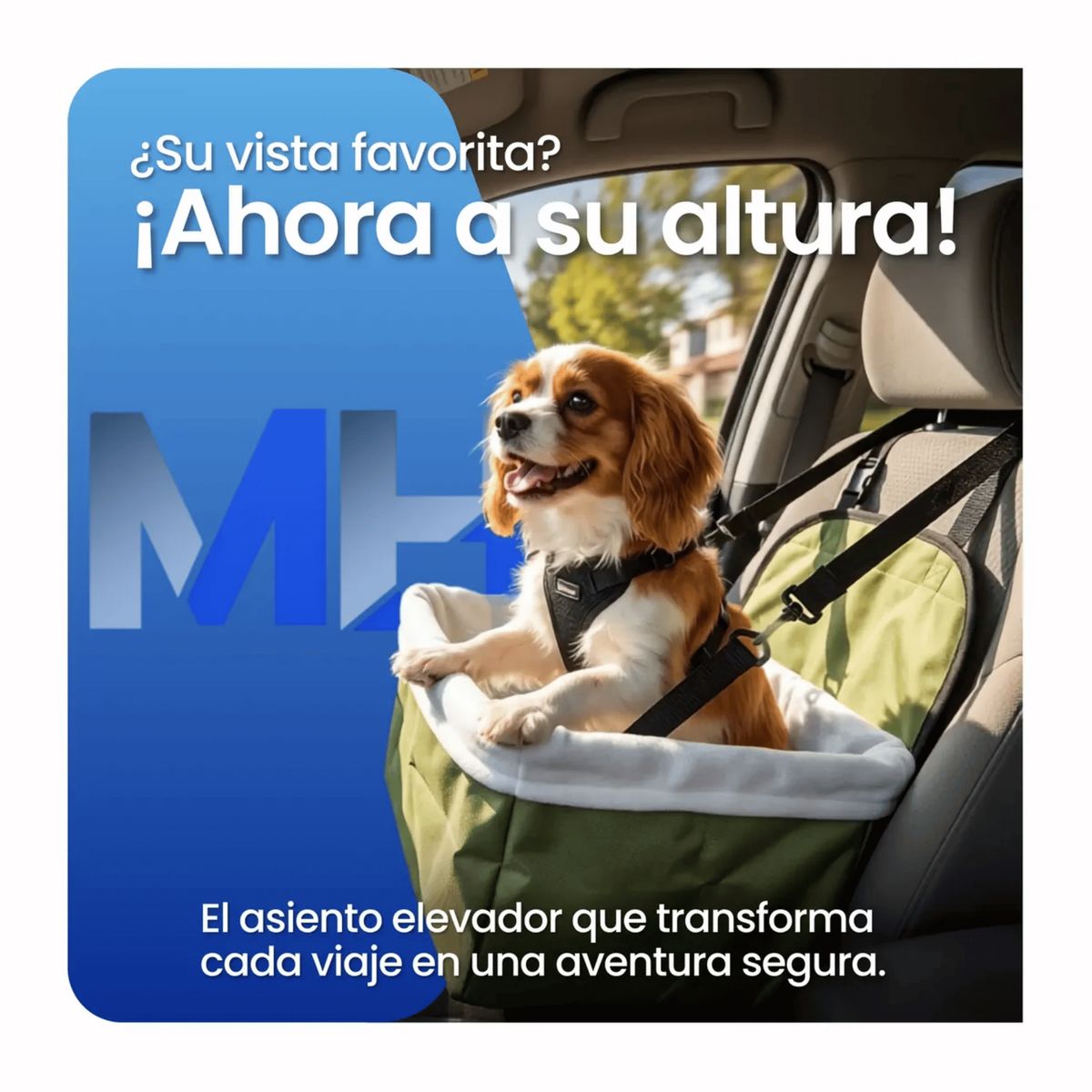GENERICO - Silla Bolso Butaca Elevadora Para Perro Asiento De Auto