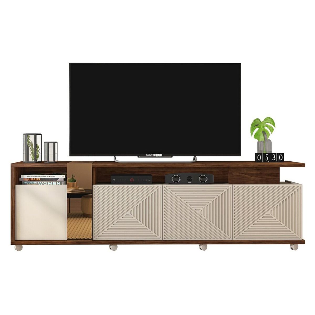 ROCH LTDA - Rack Tv Columbus M-287 Chocolate-Vainila