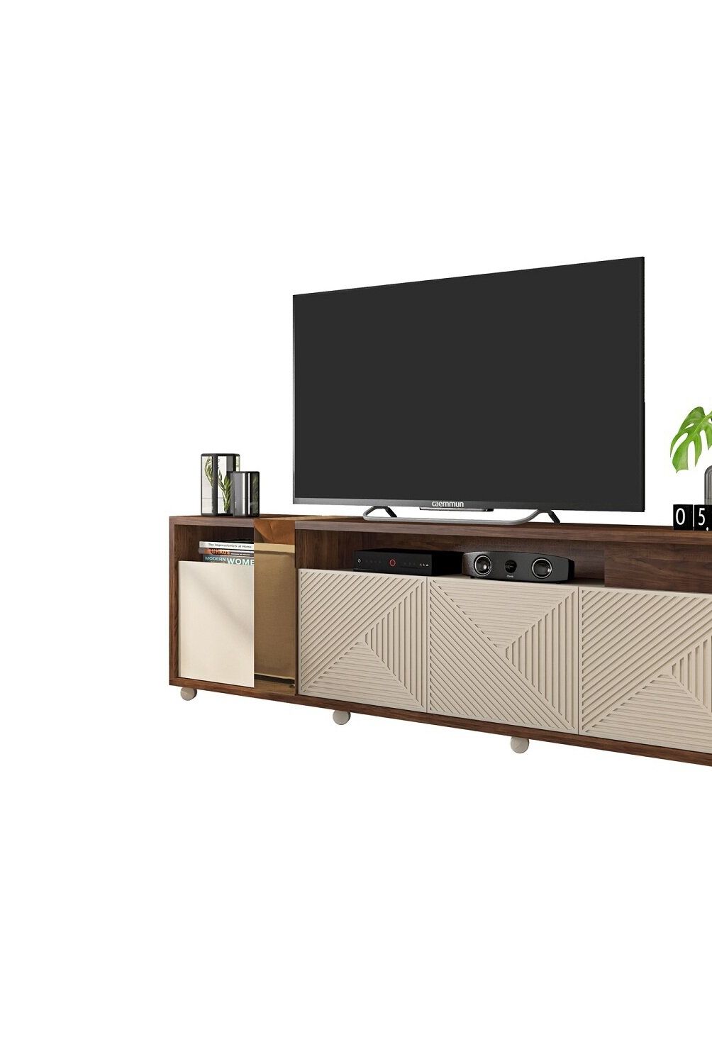 ROCH LTDA - Rack Tv Columbus M-287 Chocolate-Vainila