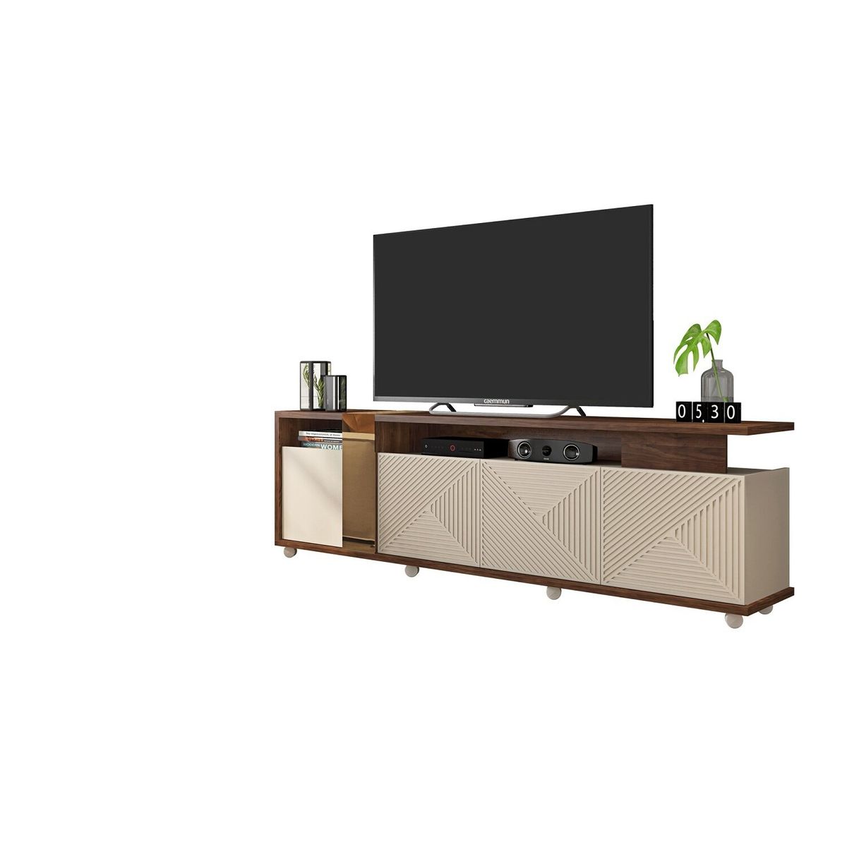 ROCH LTDA - Rack Tv Columbus M-287 Chocolate-Vainila