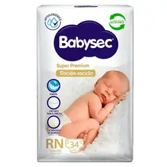 BABYSEC - Pañal Recién Nacido RN 34 Uds