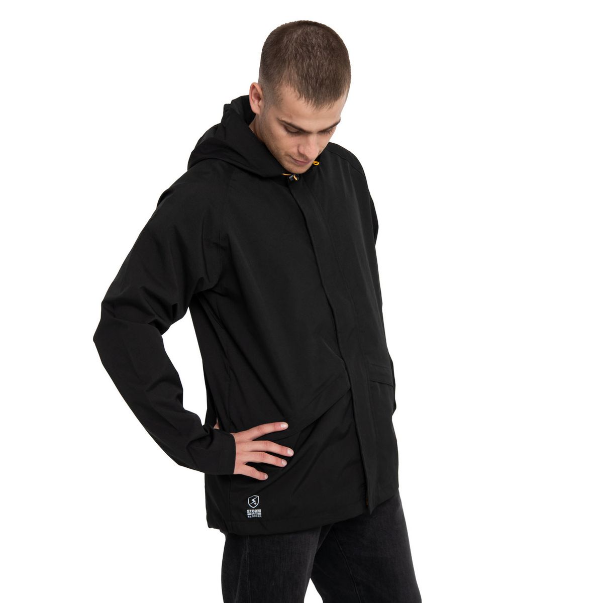 CAT - Chaqueta Impermeable Negra Hombre CAT