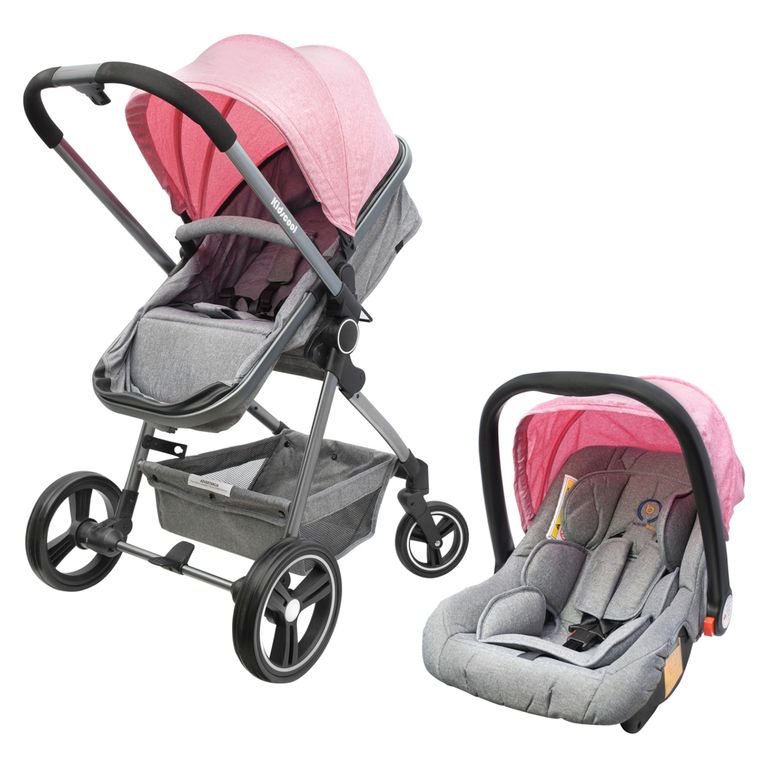 KIDSCOOL Coche Compact Travel System Rosado