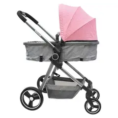 KIDSCOOL - Coche Cuna Compacto Rosado