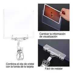 GENERICO - Pack 12 Soporte Para Carteles/base Porta Precios C/bolígrafo BELUG