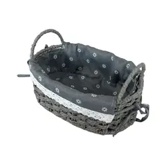 GENERICO - Cesta Panera Tejida Cesta De Pan Ovalada 27x17cm
