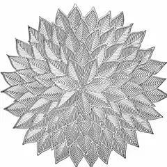 OEM - Set 4 Individuales De Mesa Pack 4 Individuales Golden 38cm Flor