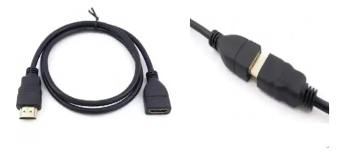 GENERICO Cable Extensor Hdmi De 30 cm Macho-hembra