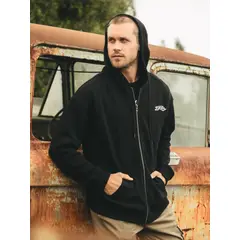 RUSTY - Poleron FZ Graff R Zip Negro Hombre