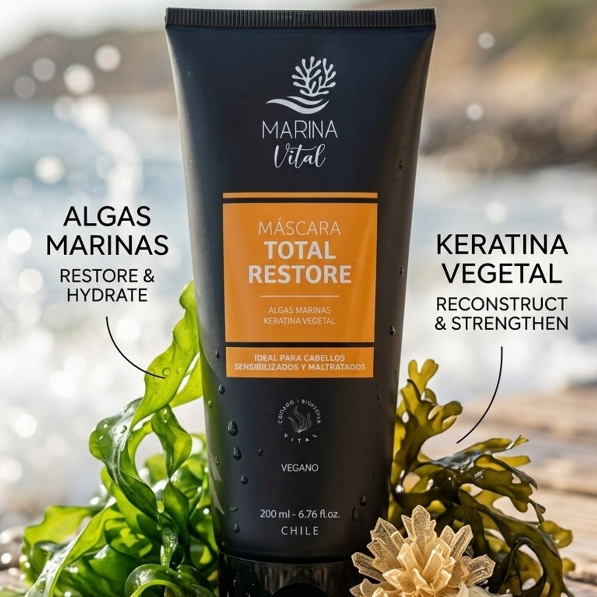 MARINA VITAL - Máscara de Reconstrucción Total Restore Marina Vital 200ml
