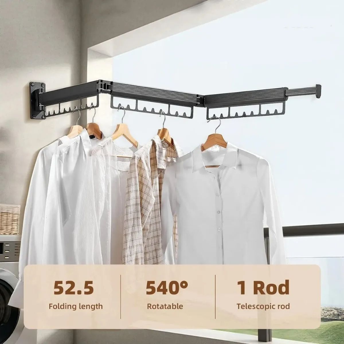 GENERICO - Tendedero Plegable Colgadores de Ropa Ajustable