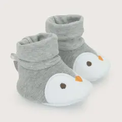 OPALINE - Pantufla Bebe Niño Pingüino Gris