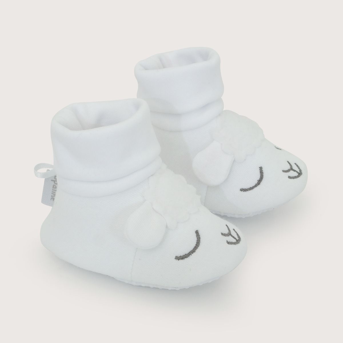 OPALINE - Pantufla Bebé Unisex Oveja Blanco