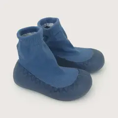 OPALINE - Pantufla Primeros Pasos Antideslizante Niño Azul
