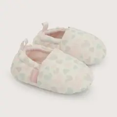 OPALINE - Pantufla Primeros Pasos Niña Corazones Rosado Claro